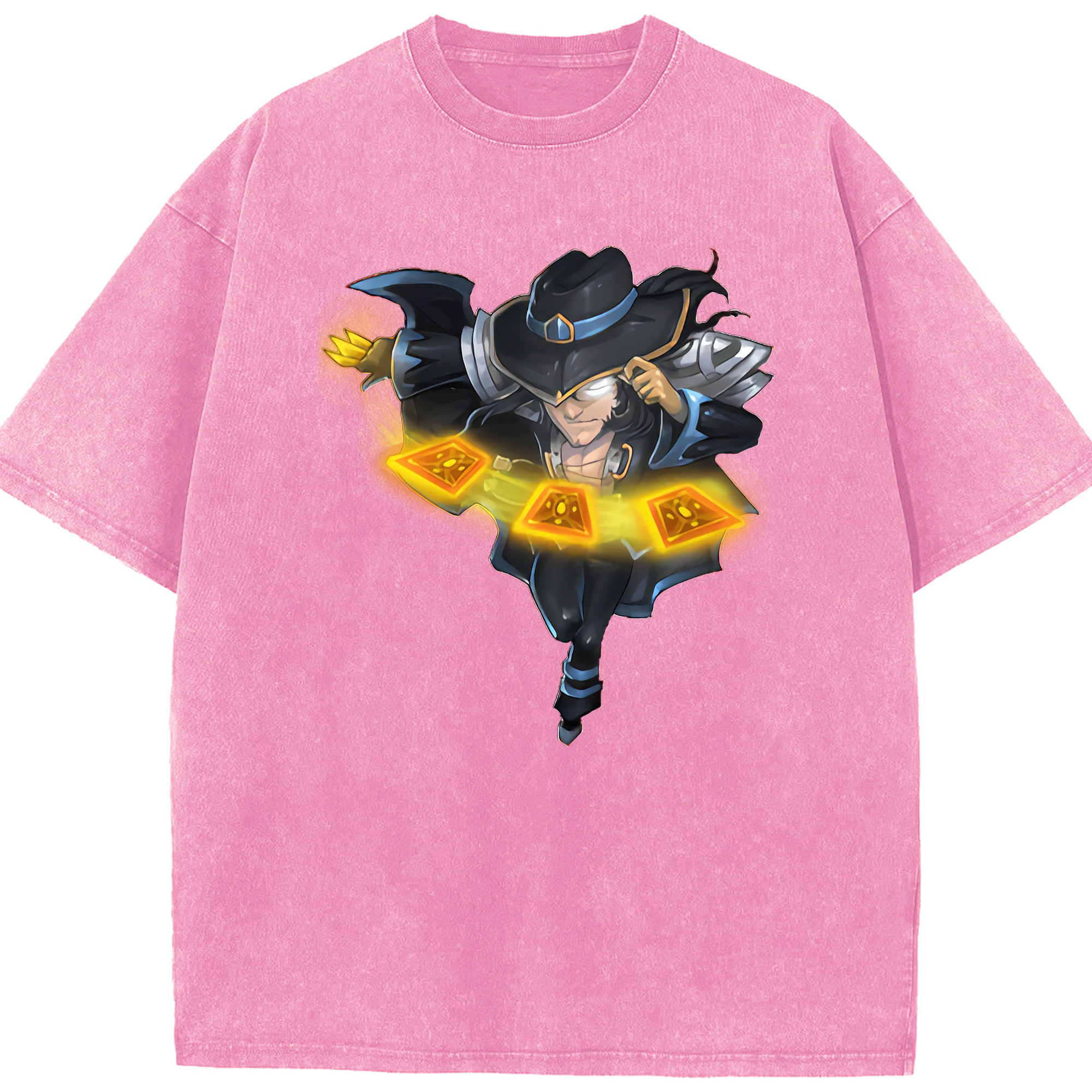 リーグ・オブ・レジェンド League of Legends LOL 綿100% ヴィンテージ風 半袖Tシャツ（フロントプリント）